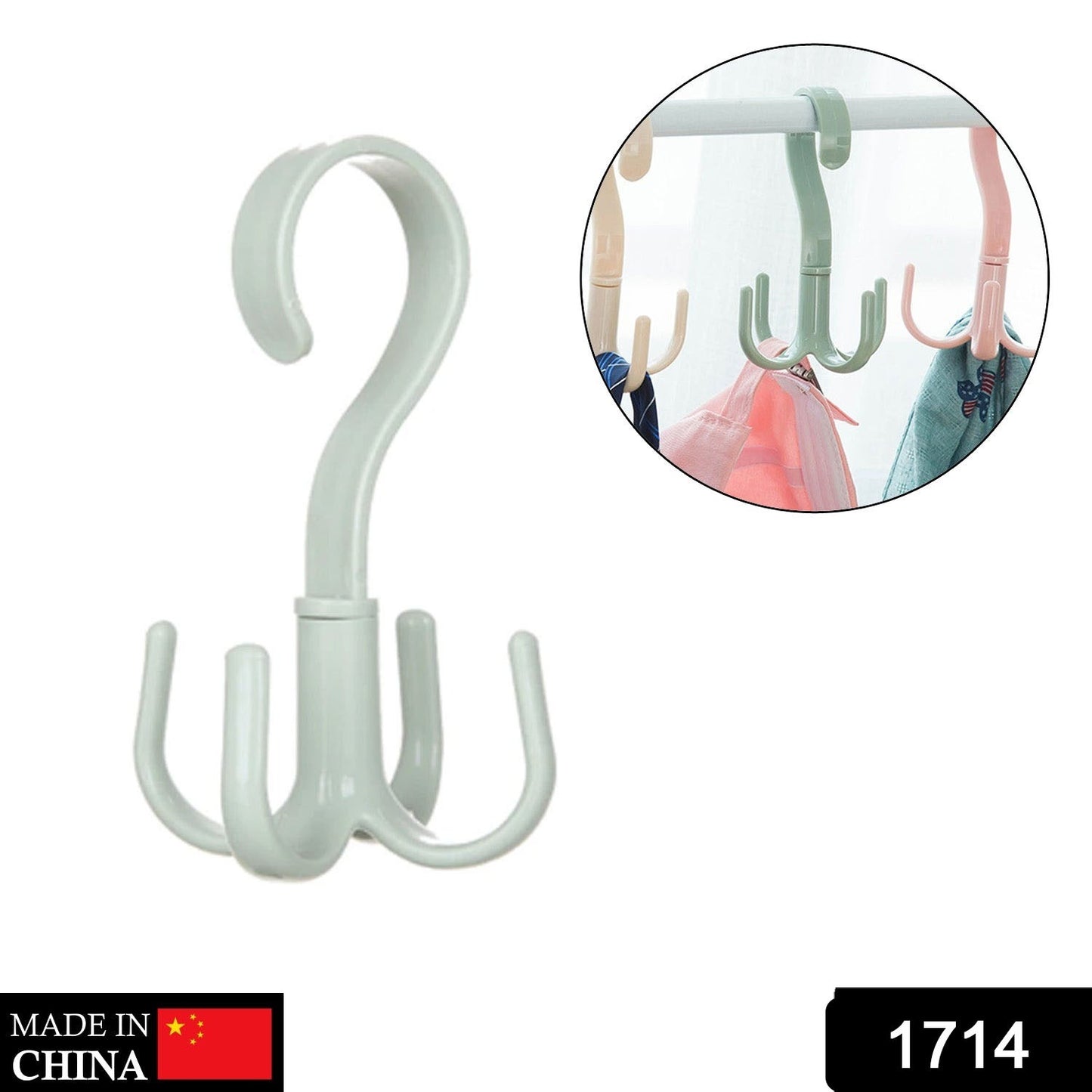 4-claw Multi-function 360 Degree Rotatable Purse Rack Handbag Hanger Hook