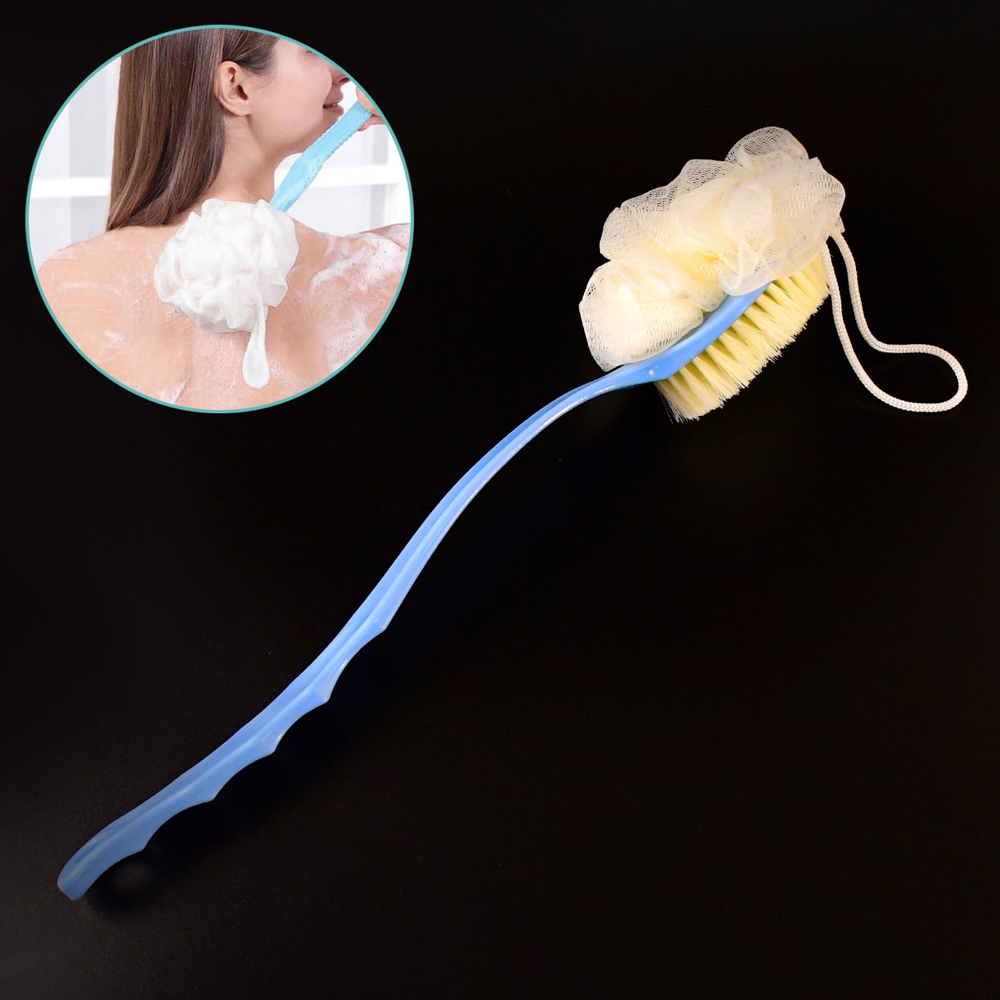 2 in1 Bath Brush With Long Handle