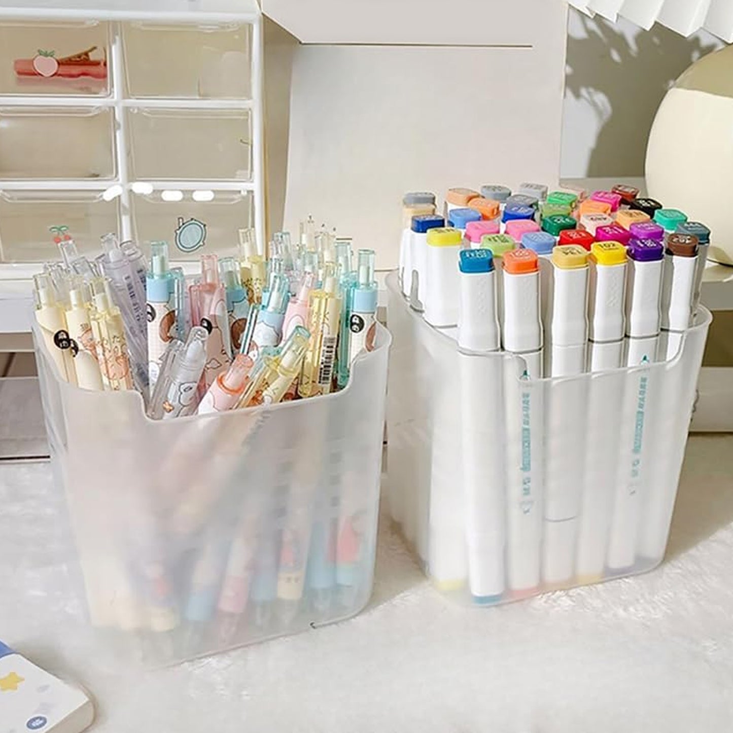 3pcs Clear Plastic Organizer Storage Versatile Kitchen Drawer Organizer Tray For Desk Makeup Bathroom Kitchen Pantry Cabinet