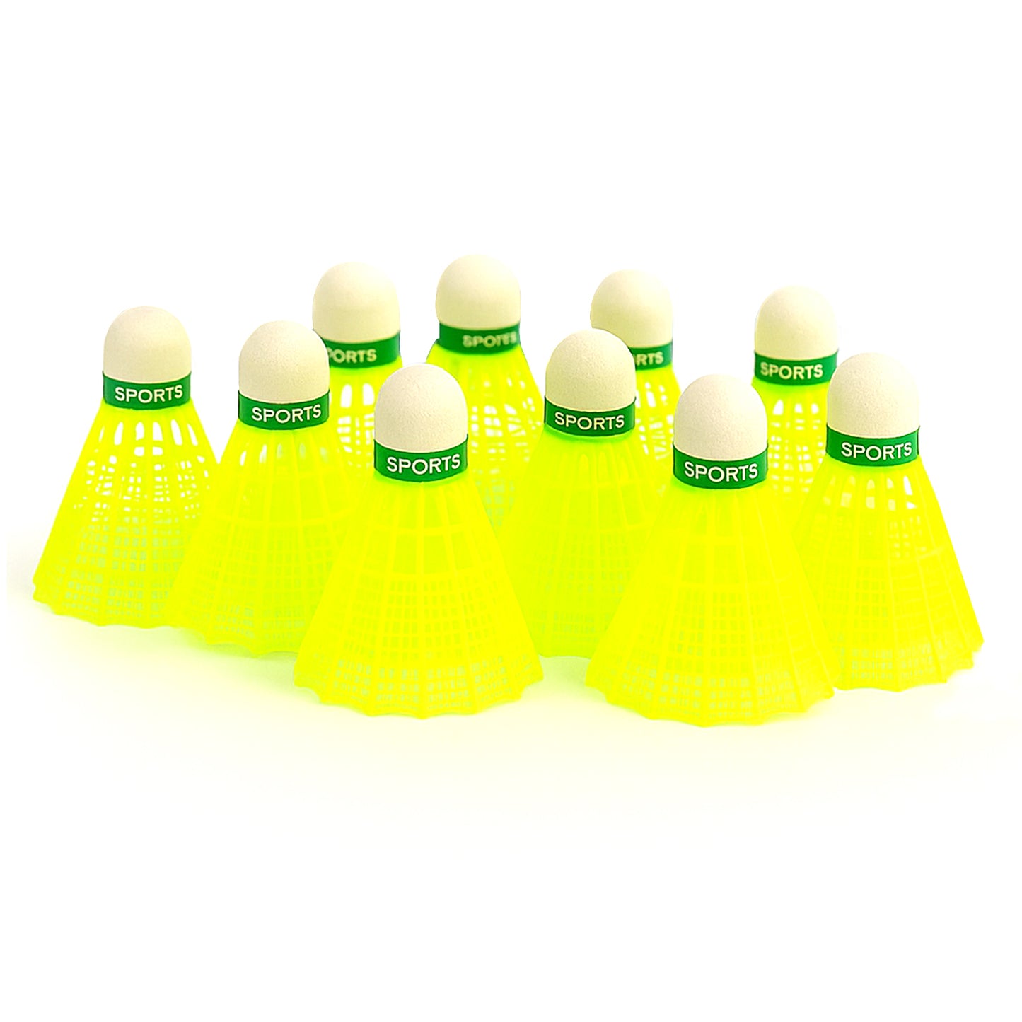 Knx Premium Plastic Badminton Shuttlecock Set (10 Pcs)