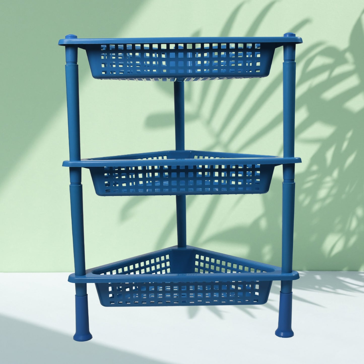 Triangle Storage Plastic 3-tier Rack Shelf For Kitchen Living Room Bathroom Office