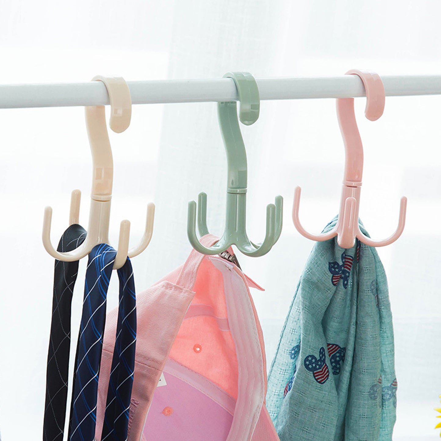 4-claw Multi-function 360 Degree Rotatable Purse Rack Handbag Hanger Hook