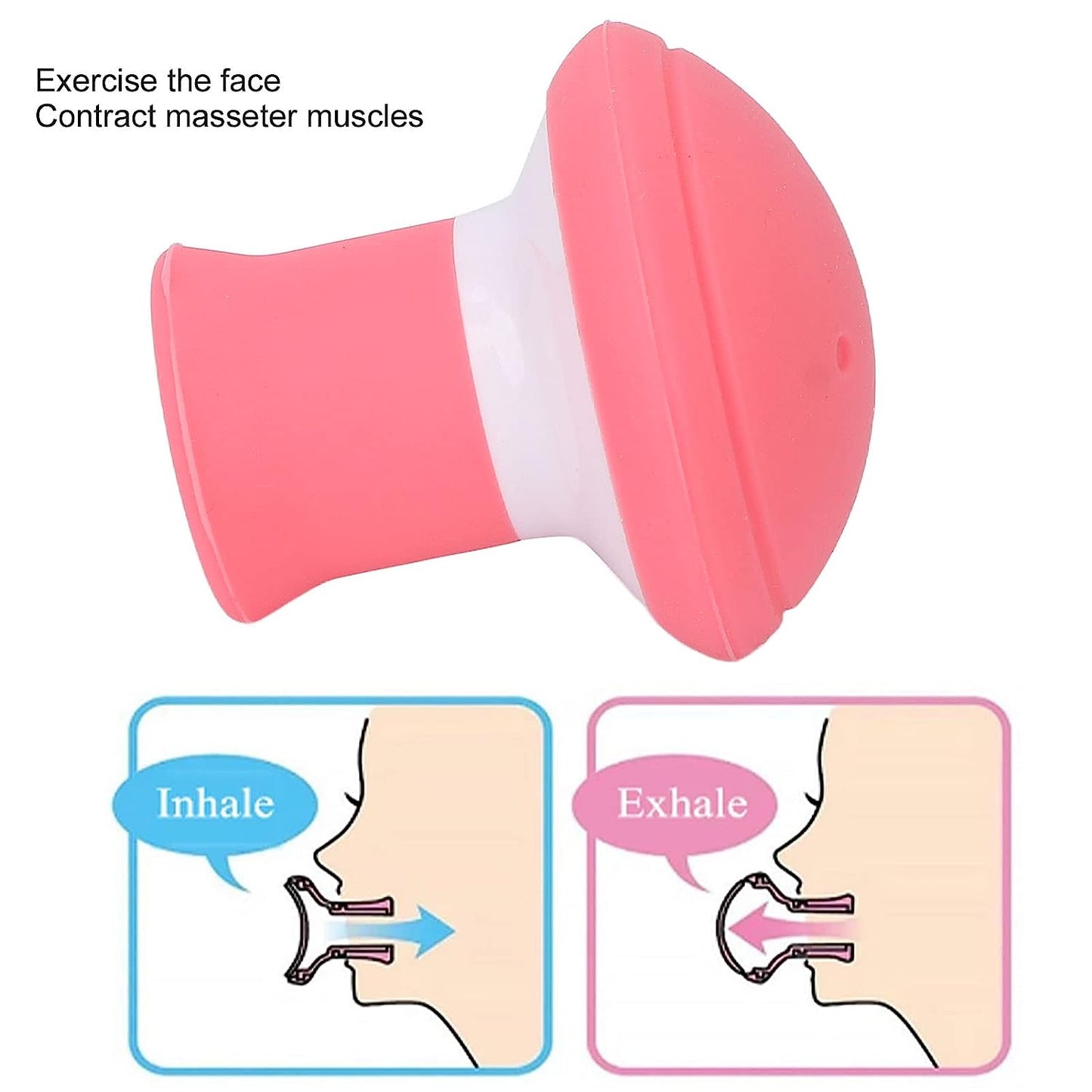 Silicone Facial Jaw Exerciser Breathing Type Face Slimmer Breathing Type Face Slimmer Face Lift Inhaling Exhaling Tool Look Younger And Healthier - Helps Reduce Stress And Cravings