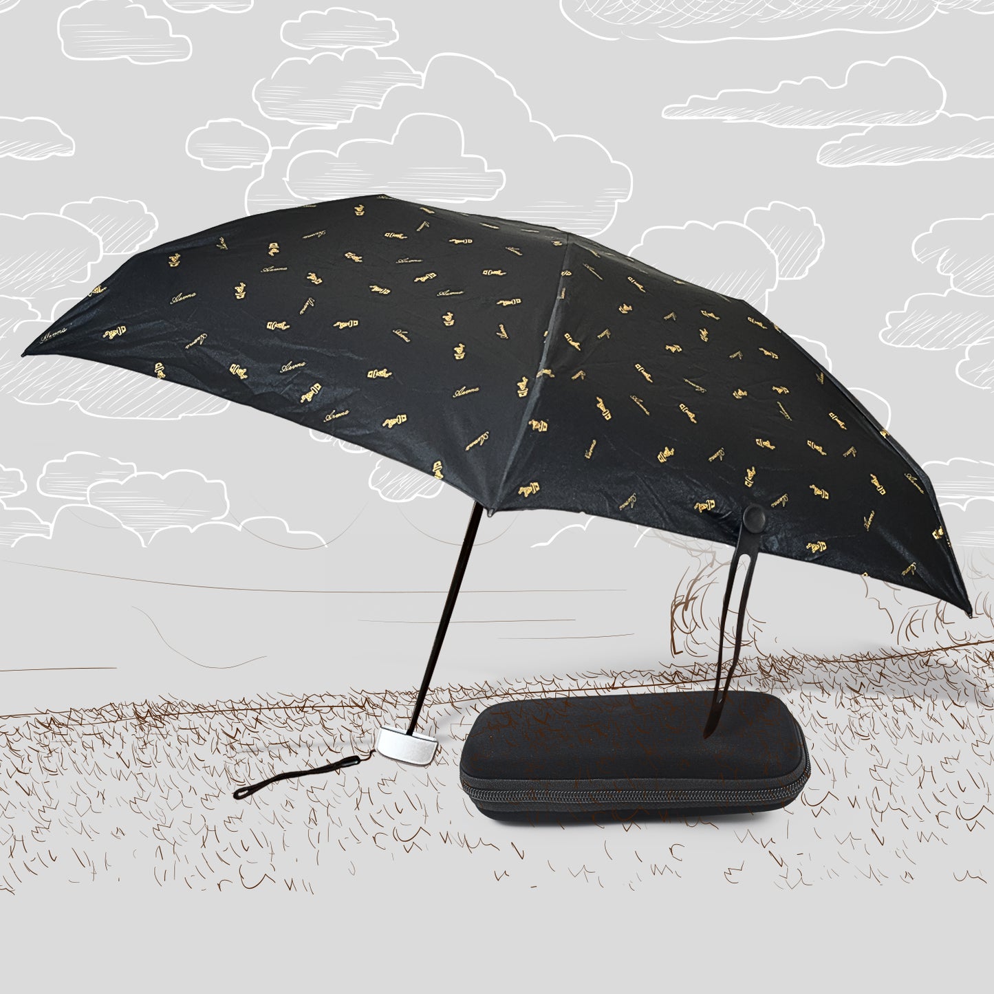 3-fold Umbrella Summer Sun And Rain Protectionfoldable Cute Umbrella Uv Protection Rain Sun Umbrella Travel Accessories Umbrella For Children Girls And Boys (1 Pc With Zip Case)