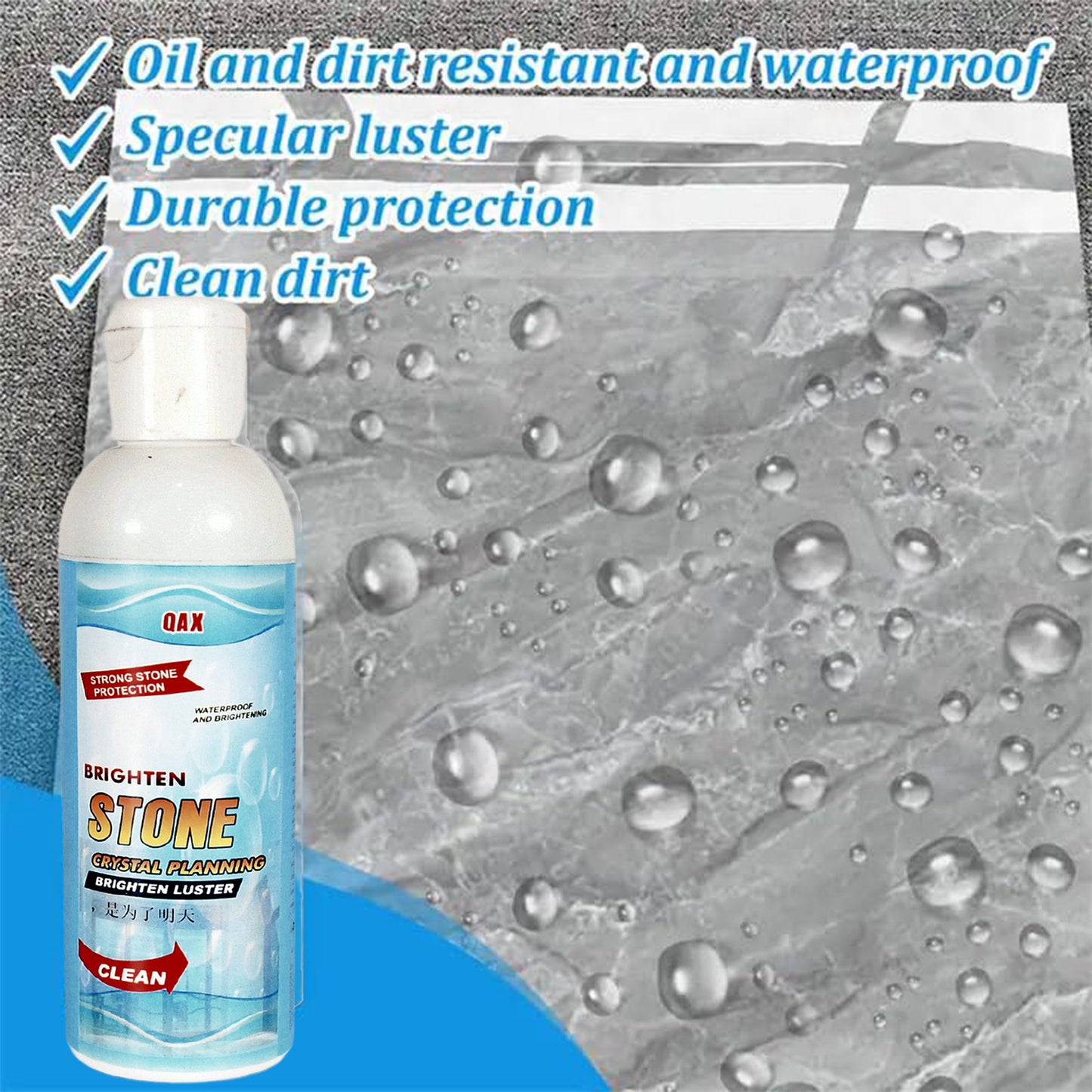 Stone Stain Remover Cleaner Stone Crystal Plating Agent Marble Stone Cleaner Polishes Crystal Plating For Kitchen Patio Backyard Marble Cleaner And Polish (75 Ml Approx 1 Pc)