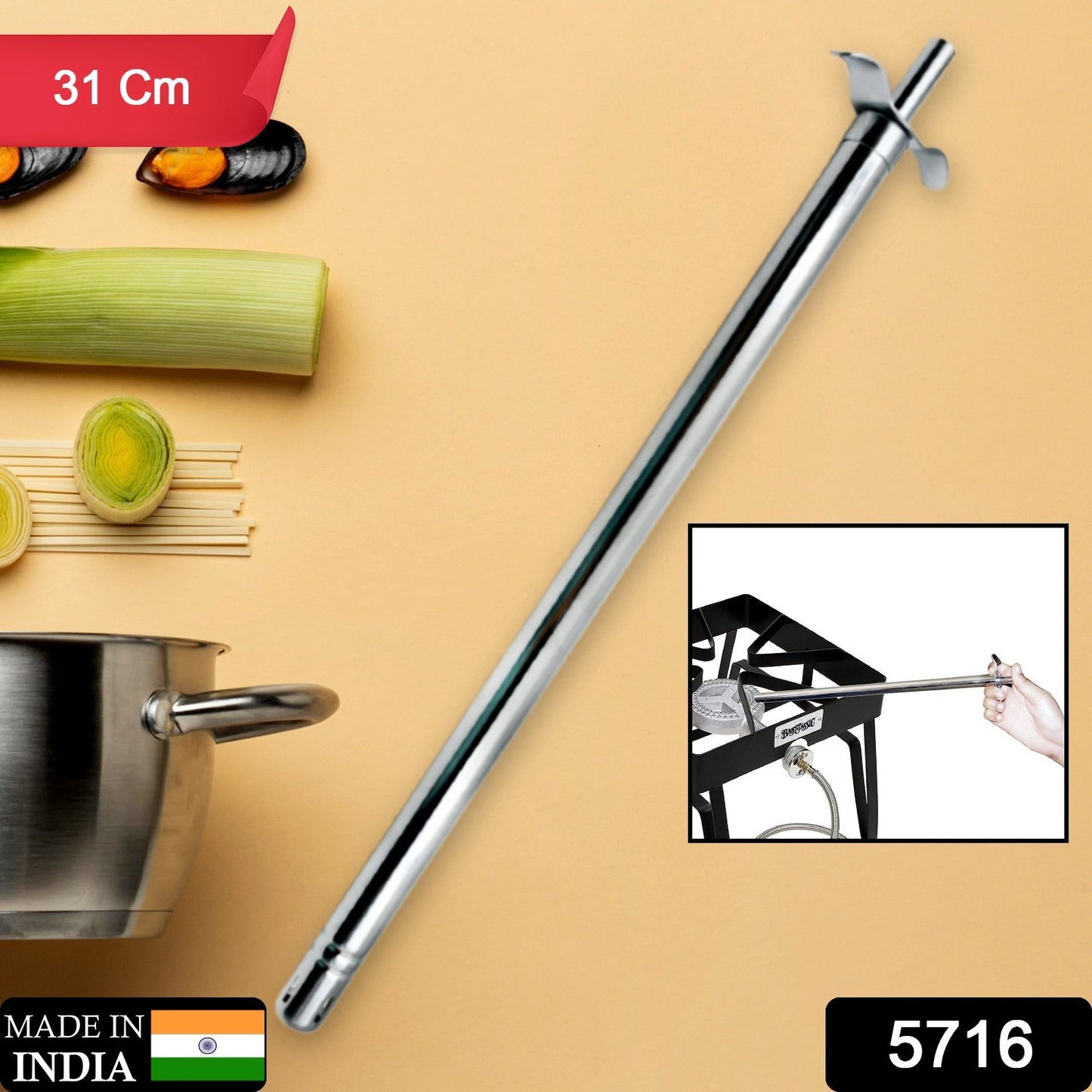 Big Stainless Steel Gas Lighter For Kitchen Gas Stove Long Spark Lighter For Kitchen Stove Unbreakable Lighters For Gas Stoves Restaurants Kitchen (31 Cm 46 Cm 1 Pc)