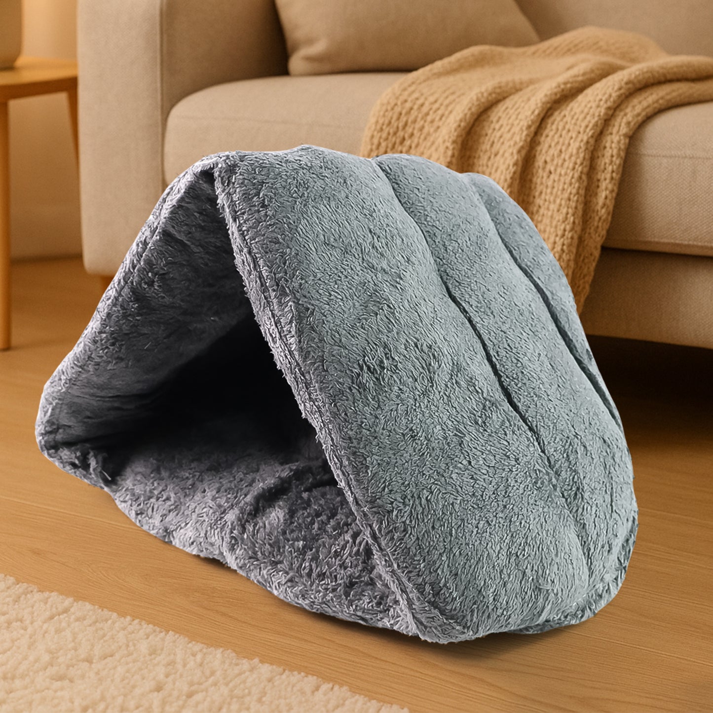 Ultra-soft Cave Style Plush Pet Sleeping Bed For Cats And Small Dogs (1 Pc Small)