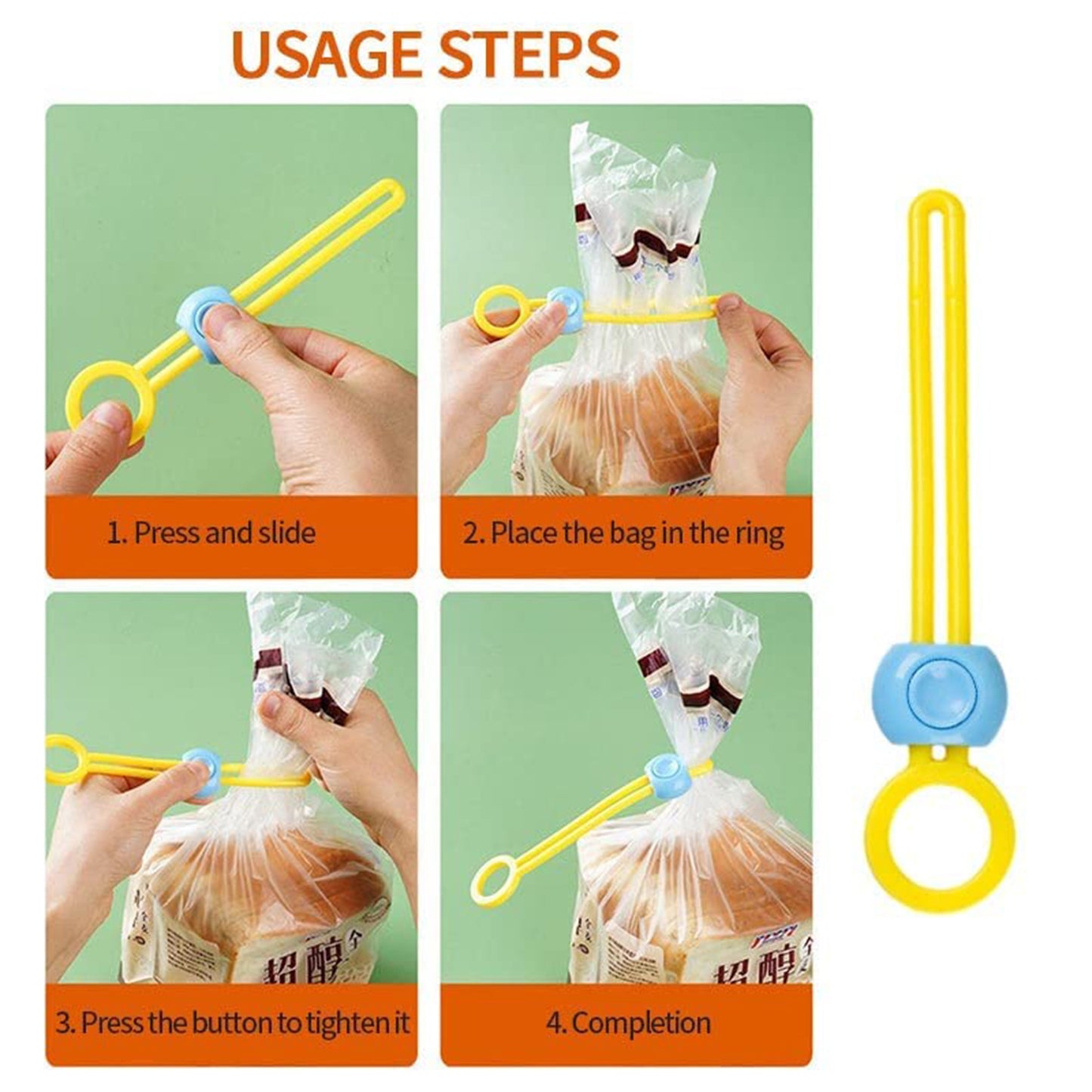 Bag Clips Food Clips Multi-purpose Sealer Reusable Cable Ties Cord Organizer Bag Clips Food Clips For Home Kitchen Office (1 Pc)