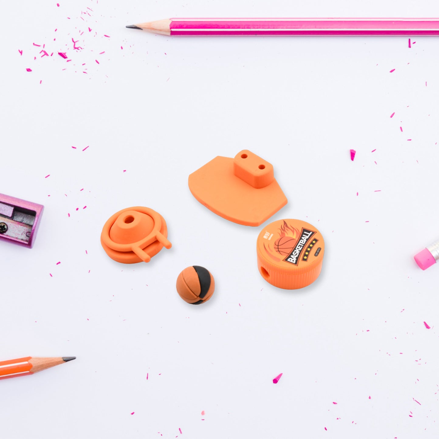 Stationary Kit Football Basketball Theme Stationary Set For Kids Pencil Sharpener Eraser Set For Kids Boys Girls Birthday Return Gift Stationary Set