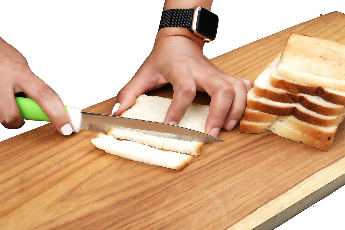 Stainless Steel Knife Peeler Set With Stand - 6 Pcs