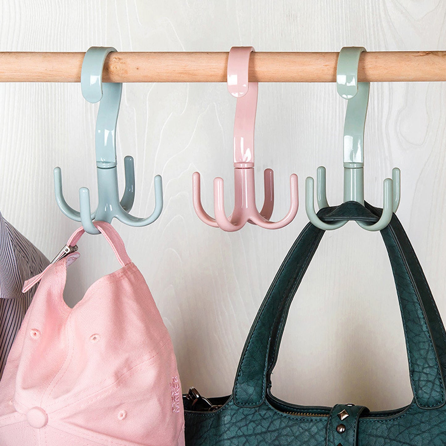 4-claw Multi-function 360 Degree Rotatable Purse Rack Handbag Hanger Hook