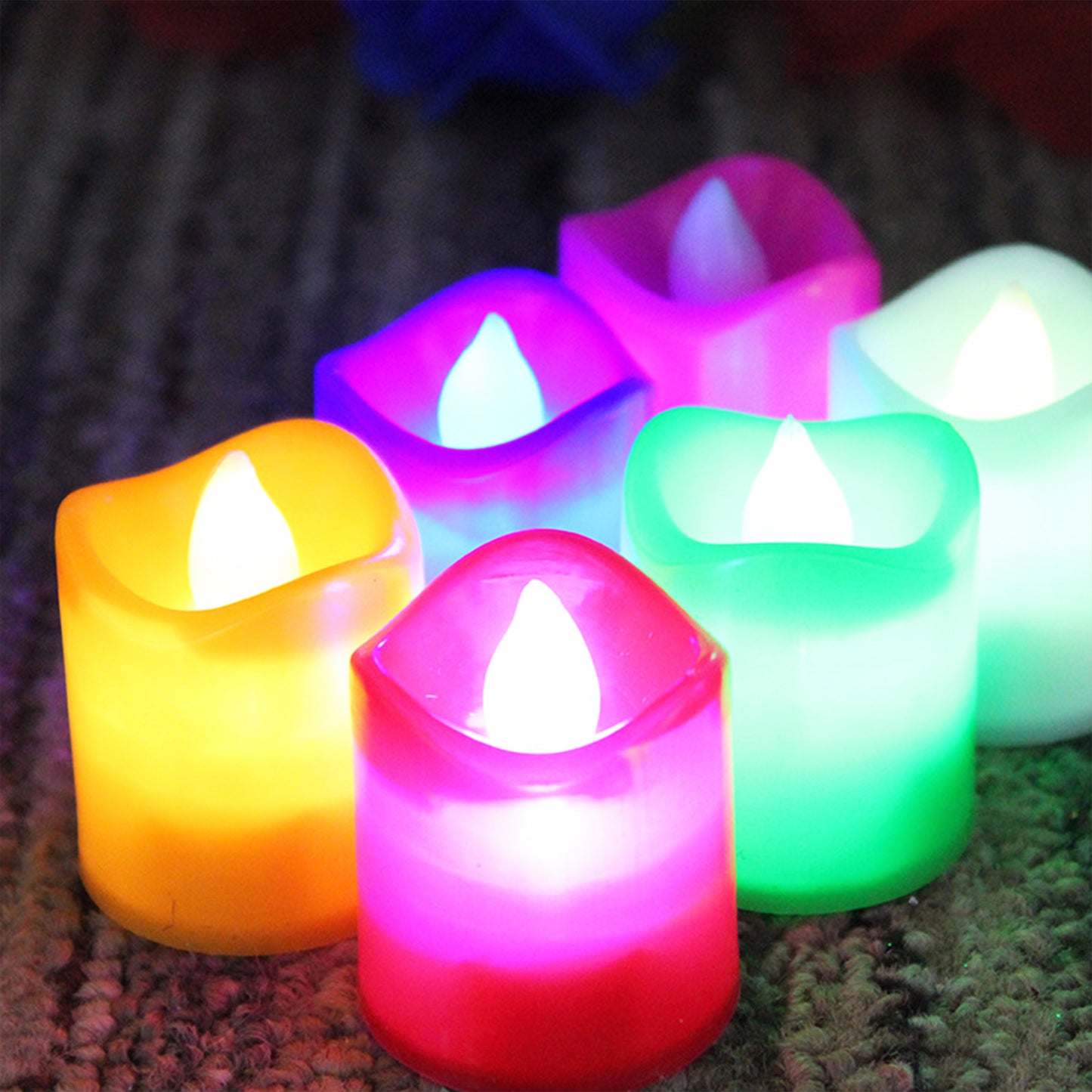 10pcs Festival Decorative - Led Tealight Candles Battery Operated Candle Ideal For Party.