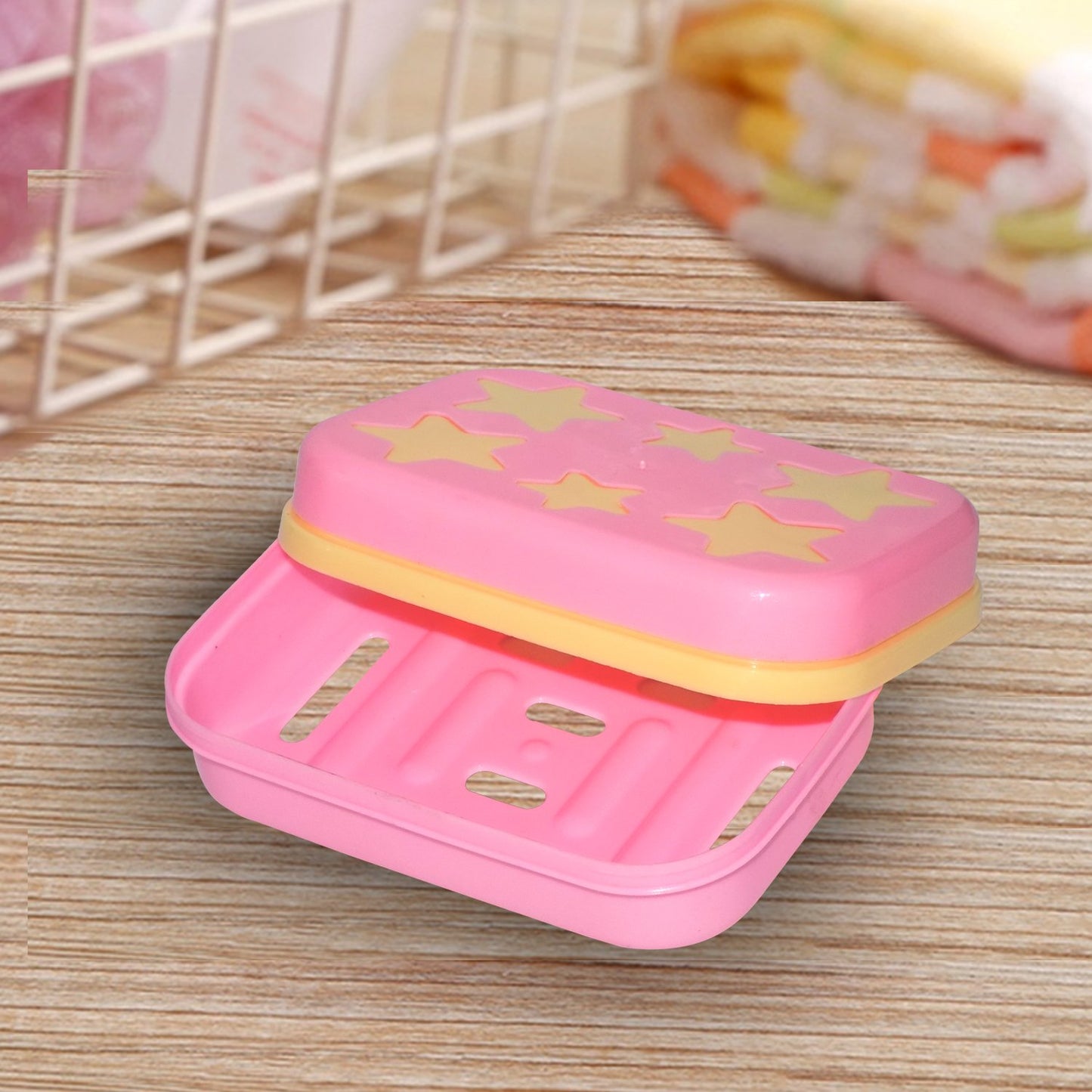 Star Shaped Self Design Soap Case Holder For Bathroom