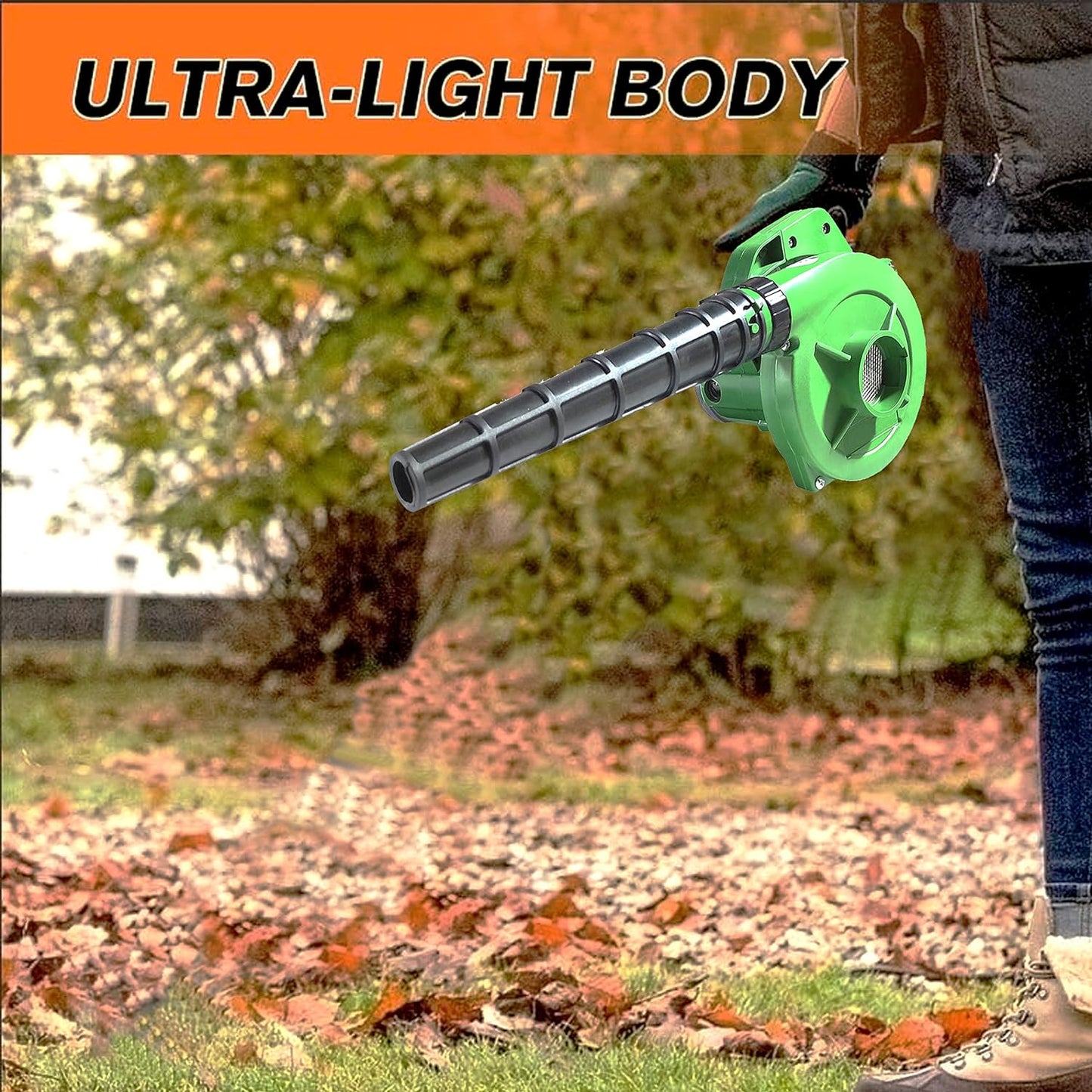 650v Blower Portable Rifel Range Heavy Duty Air Blower Electric Air Blower For Homeofficecarpccomputer Dustgaragepatiogarden Leaftrash Cleaning (350w 2.3 M3min 13000 Rpm Green)