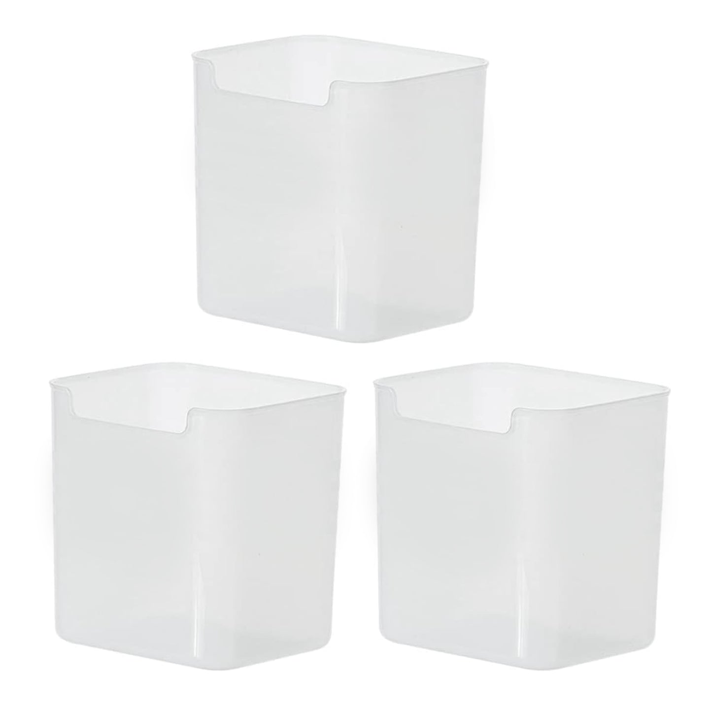 3pcs Clear Plastic Organizer Storage Versatile Kitchen Drawer Organizer Tray For Desk Makeup Bathroom Kitchen Pantry Cabinet