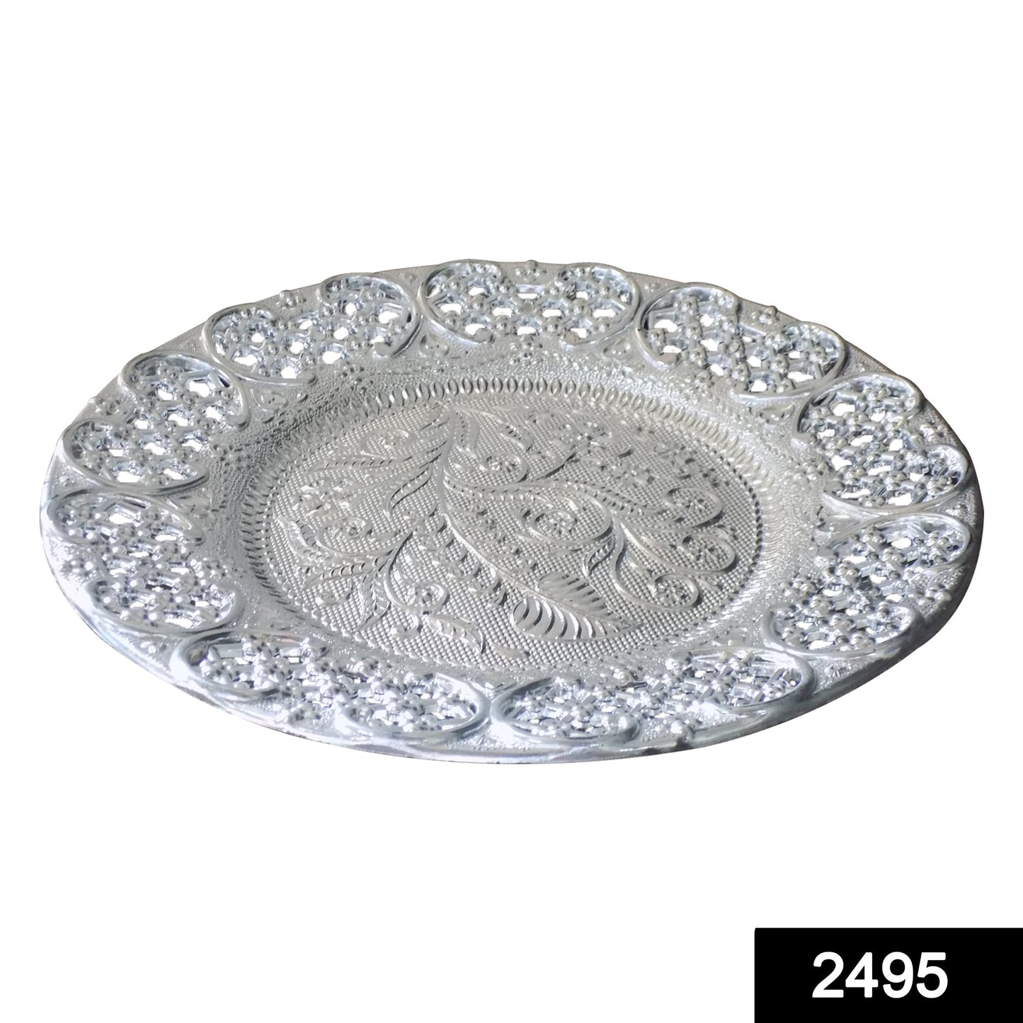 Silver-plated-swastik-pooja-thali-set-glossy-puja-thali