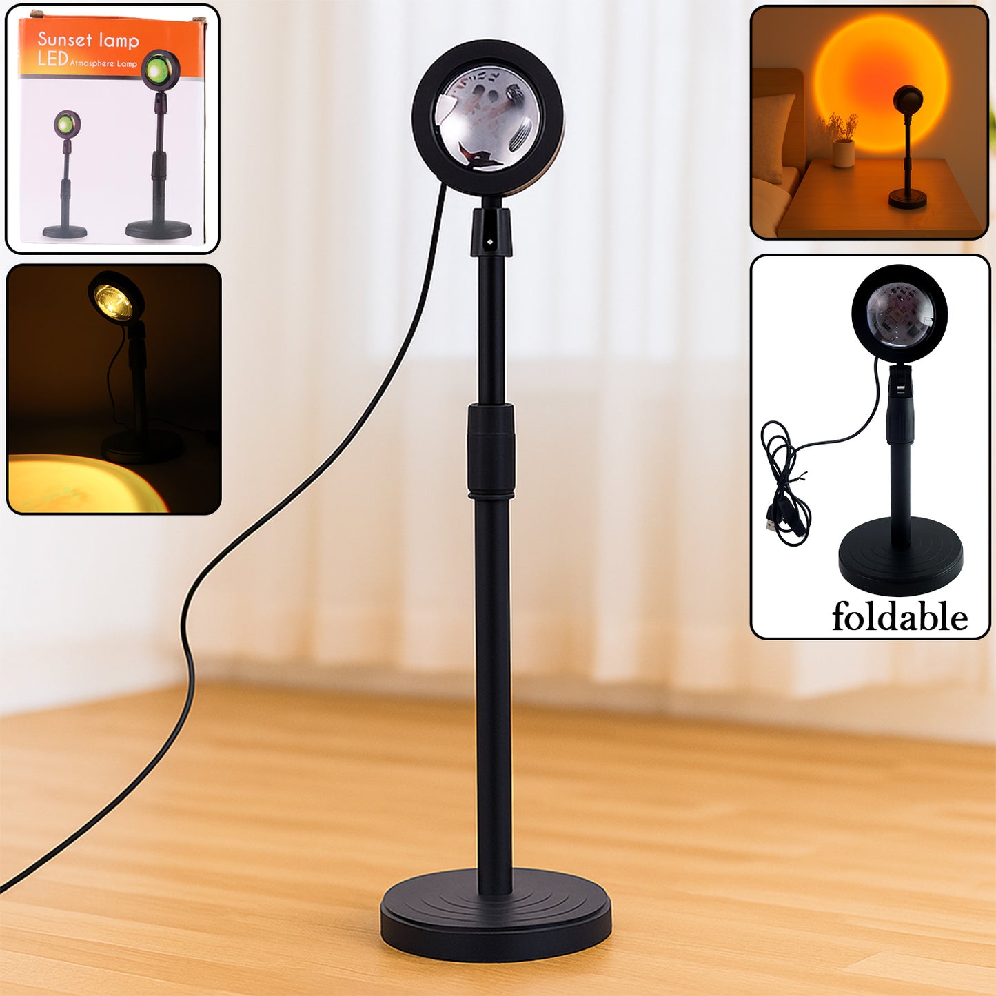 4 Colors Sunset Lamp Sunset Projection Lamp Led Night Lights