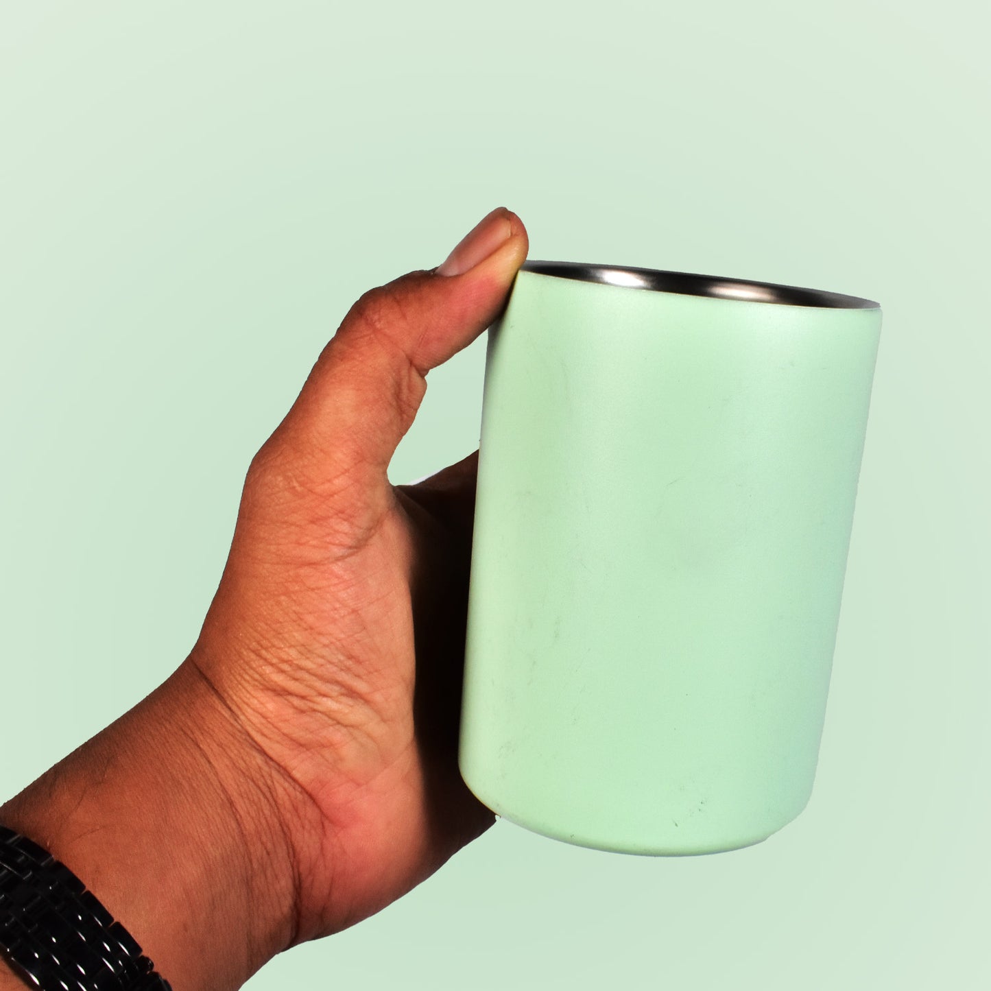 Vacuum Glass 304 Stainless Steel Home Office Lidless Anti-scald Water Cup Drink Mug