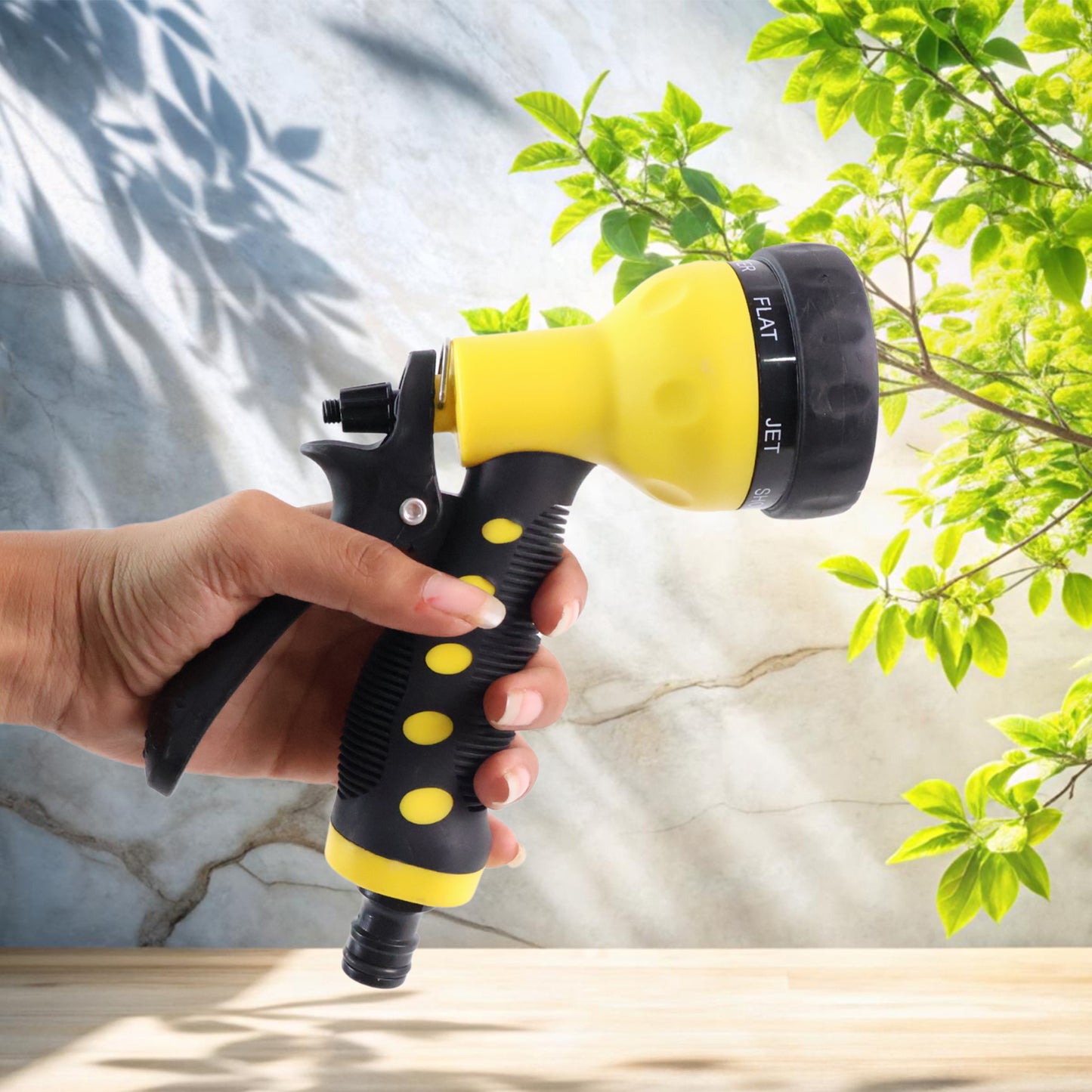 Adjustable 8 Pattern Water Spray Gun Trigger High Pressure For Vehicle Cleaning Garden Lawn Grass Rinse Flat Soak Washing For Car Bike Plants Pressure Washer Water Nozzle