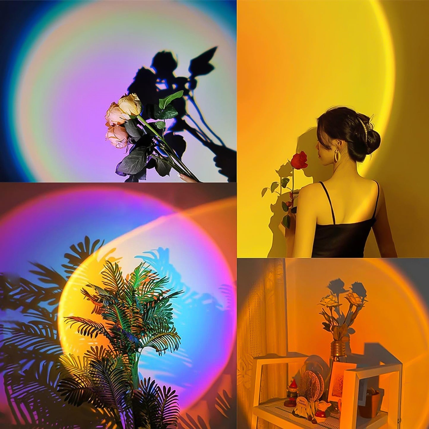 4 Colors Sunset Lamp Sunset Projection Lamp Led Night Lights