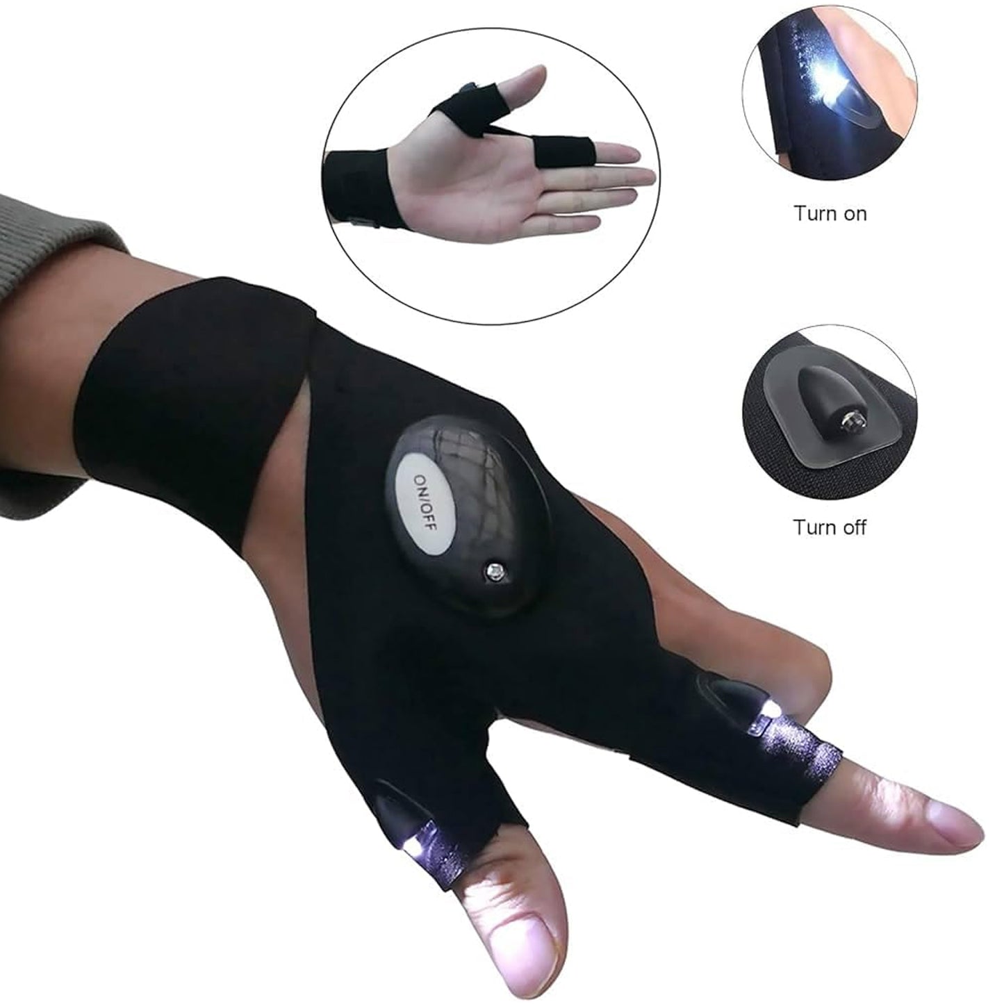 Led Flashlight Gloves Gifts For Men (Hand Gloves Light 1 Pair)