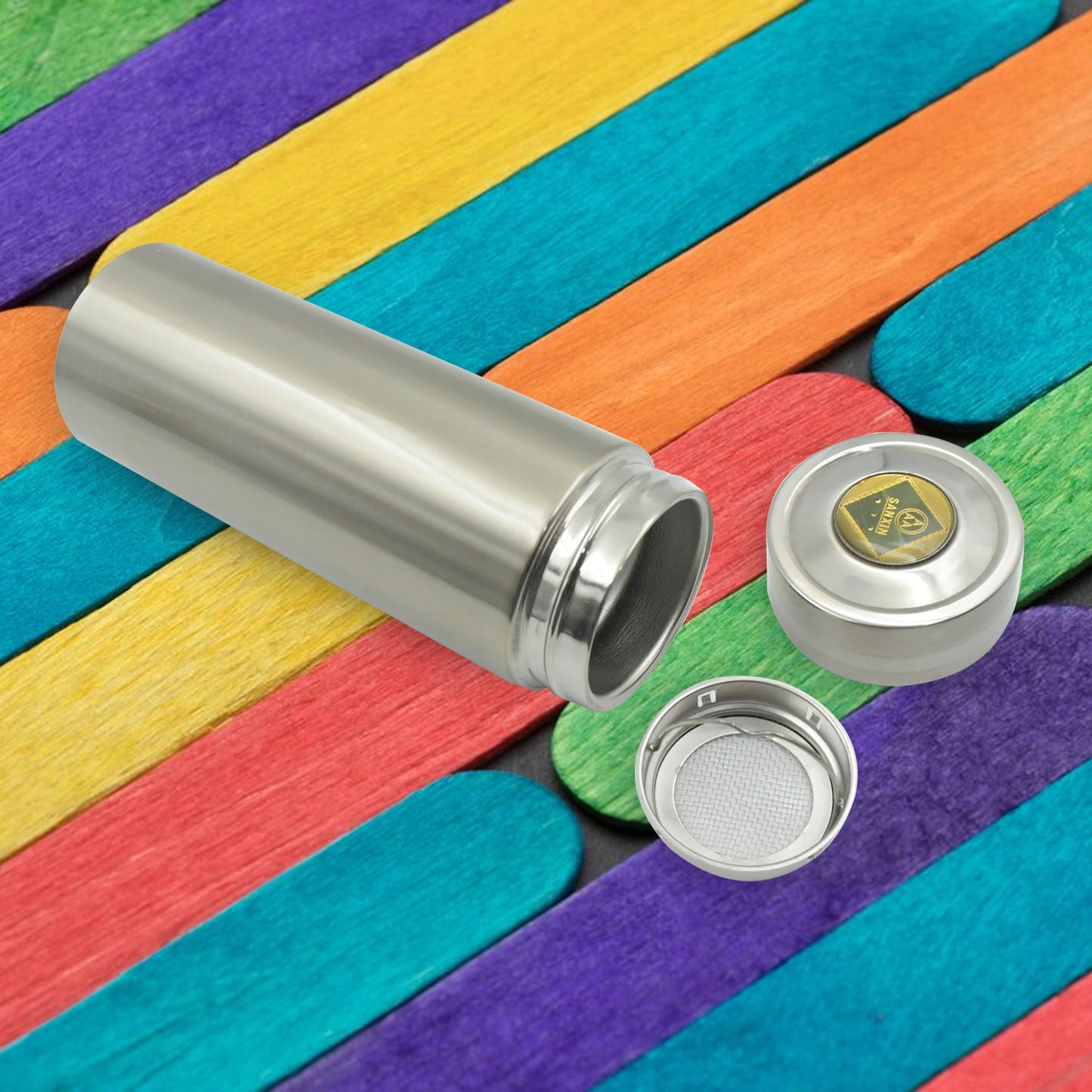 Vacuum Insulated Stainless Steel Flask Water Beverage Travel Bottle Bpa Free Leakproof Portable For Officegymschool (1 Pc)