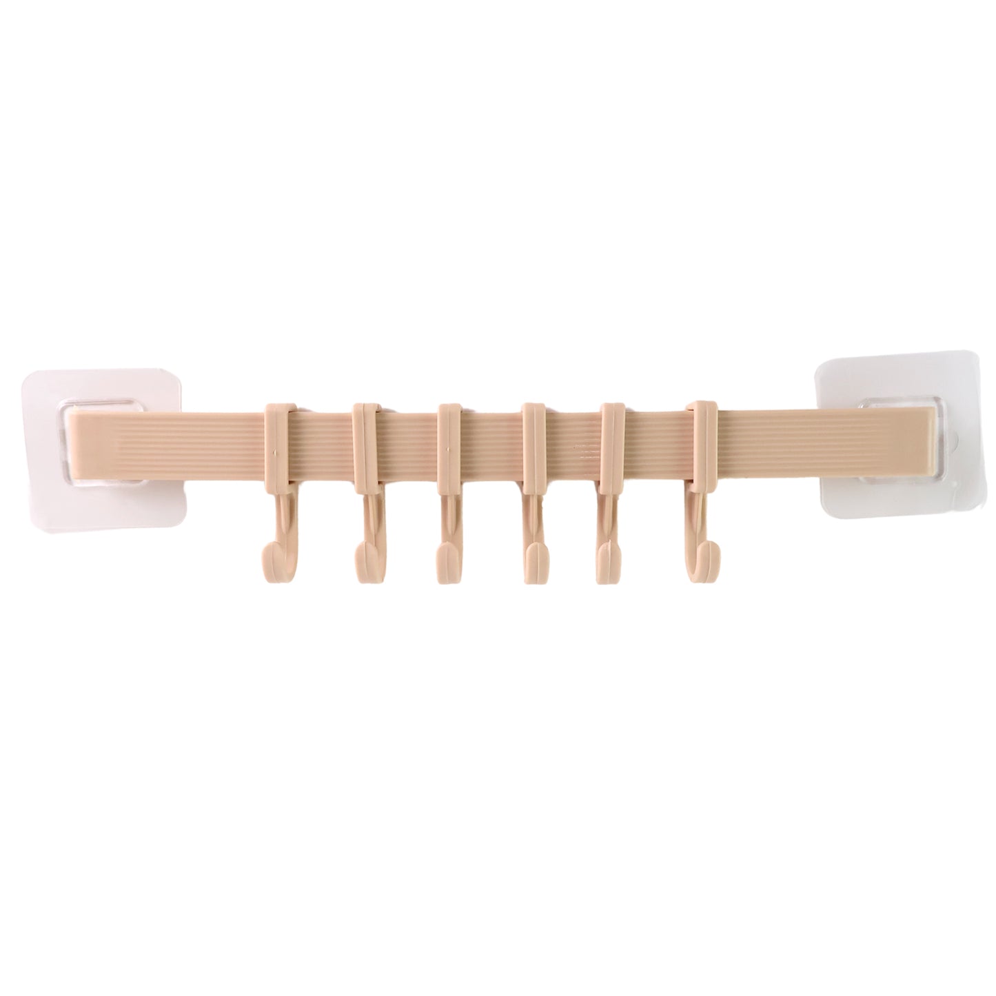 Self-Adhesive 6-Hook Wall Hanging Rack (1 Pc)