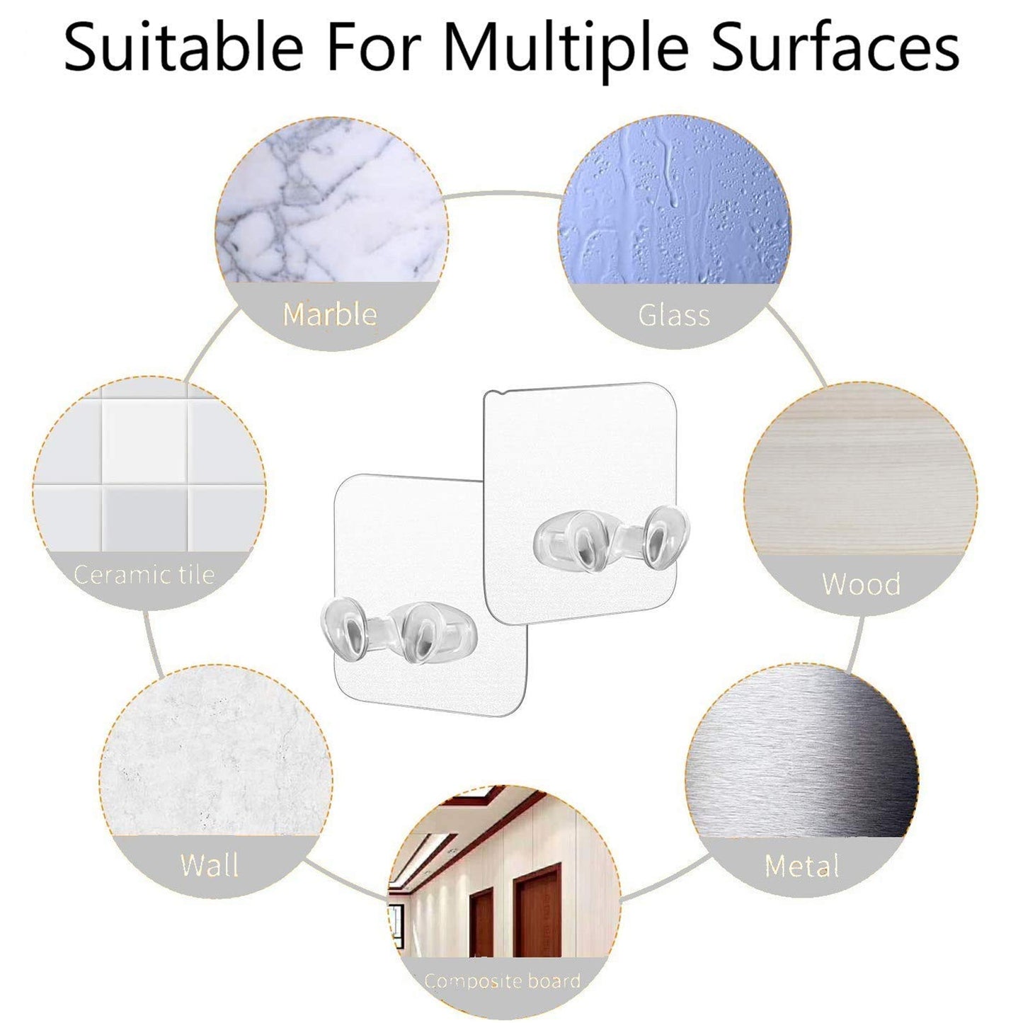 Transparent Self Adhesive Hook Seamless Drill Free Removable Wall Mounted Hanger As Toothbrush Holder Power Plug Socket Holder Waterproof And Oil Proof (1 Pc)
