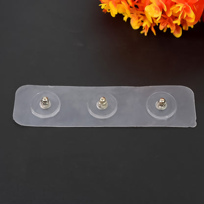 Adhesive Nails Wall Hooks (Screw Sticker  3 Hook  1 Pc  B Grade)