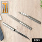 Stainless Steel Multipurpose Sharp Cutting Knife With Non-slip Handle For Fruit Meat And Vegetable Chopping (Pack Of 3)