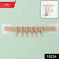 Self-Adhesive 6-Hook Wall Hanging Rack (1 Pc)