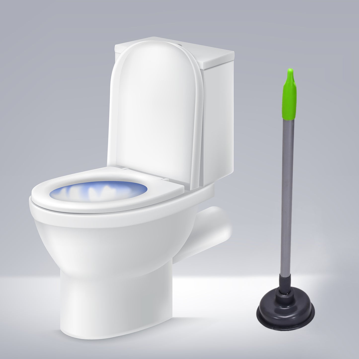 Toilet Plunger - For Clogs In Toilet Bowls And Sinks In Homes Commercial And Industrial Buildings.