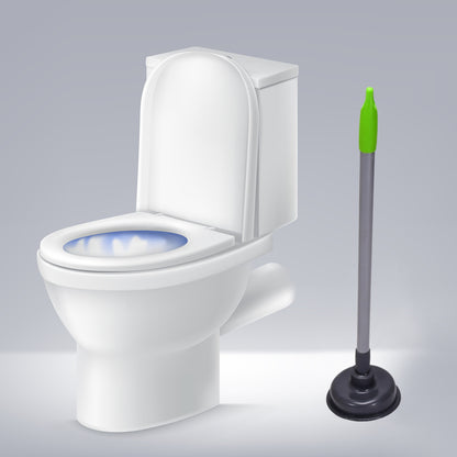 Toilet Plunger - For Clogs In Toilet Bowls And Sinks In Homes Commercial And Industrial Buildings.