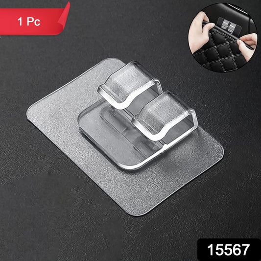 Transparent Self-adhesive Wall Wire Clip Hold (1 Pc)