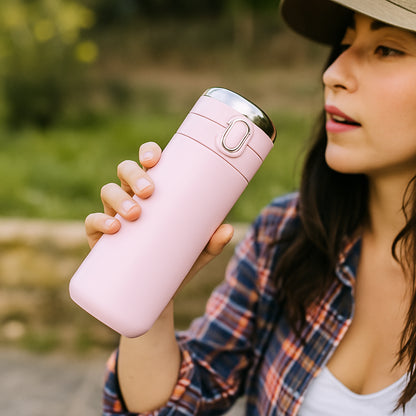 Smart Vacuum Insulated Water Bottle with LED Temperature Display, Cold & Hot | Leak Proof | Office Bottle | Gym | Home | Kitchen | Hiking | Trekking | Travel Bottle  (Mix Color & Design / 420 ML)