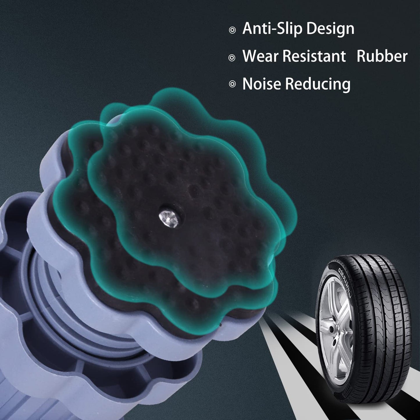 Washing Machine Support Anti Vibration Washing Machine Support Adjustable Washer Anti Vibrasion Pads Washer  Dryer Pedestals Washing Machine Accessory Anti- Skid Pad Pvc Lifting Pad Non-slip ( 4 Pc Set )