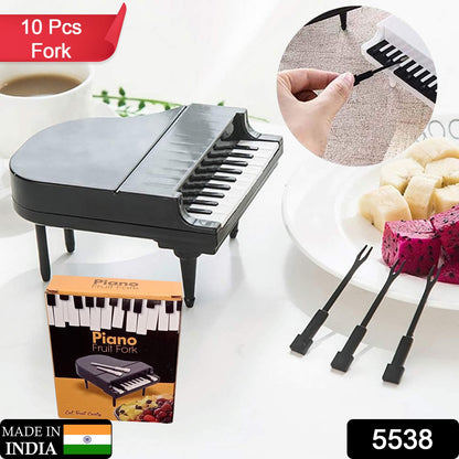 10pcslot Creative Piano Fruit Forks Set Food Sticks For Dessert Fruit Snack Picking Kitchen Dining Tools (10 Pc Set)