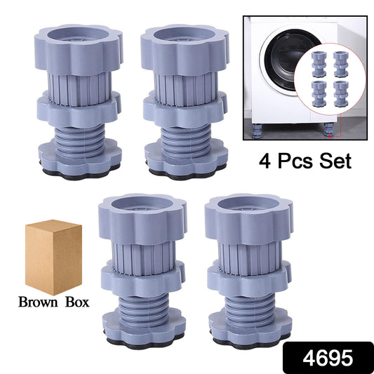 Washing Machine Support Anti Vibration Washing Machine Support Adjustable Washer Anti Vibrasion Pads Washer  Dryer Pedestals Washing Machine Accessory Anti- Skid Pad Pvc Lifting Pad Non-slip ( 4 Pc Set )