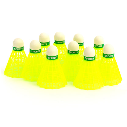 Knx Premium Plastic Badminton Shuttlecock Set (10 Pcs)
