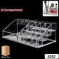 16 Compartment Cosmetic Makeup Jewellery Lipstick Storage Organiser Box Cosmetic Storage Box Make-up Lipstick Organizer  Lipstick Holder Case  Transparent