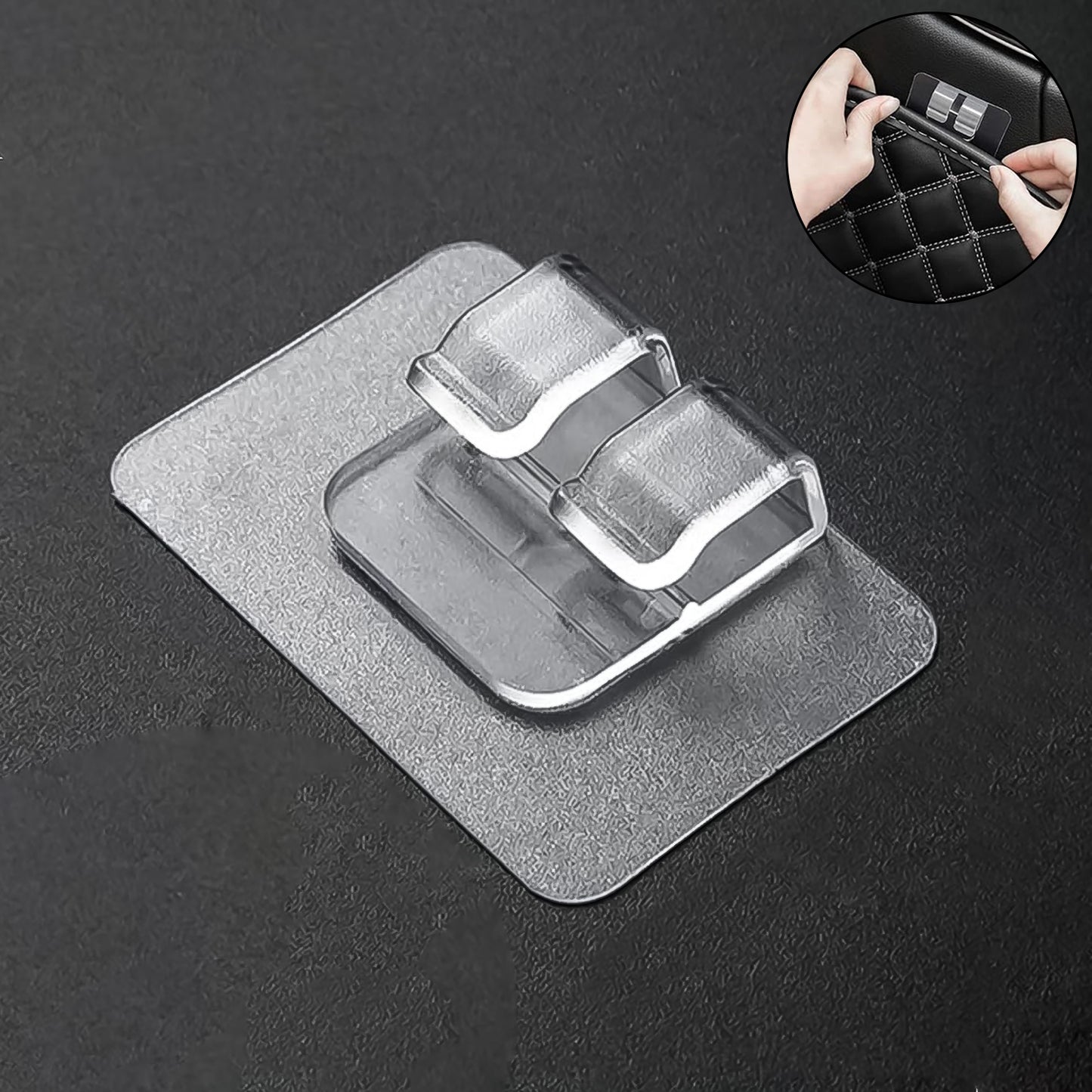 Transparent Self-adhesive Wall Wire Clip Hold (1 Pc)