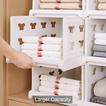 4 Layer Stackable Multifunctional Storagefor Clothes Foldable Drawer Shelf Basket Utility Cart Rack Storage Organizer Cart For Kitchen Pantry Closet Bedroom Bathroom Laundry (4 Layer 1 Pc)