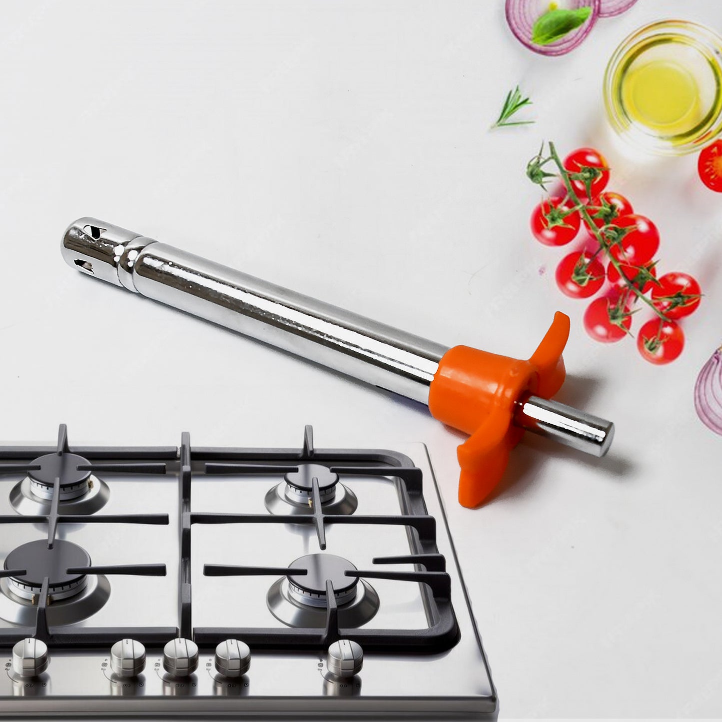 2 In 1 Kitchen Combo Lighter Stainless Steel Durable Gas Lighter With Vegetable Cutter Peeler For Kitchen Steel Gas Lighter (2 Pc Set)