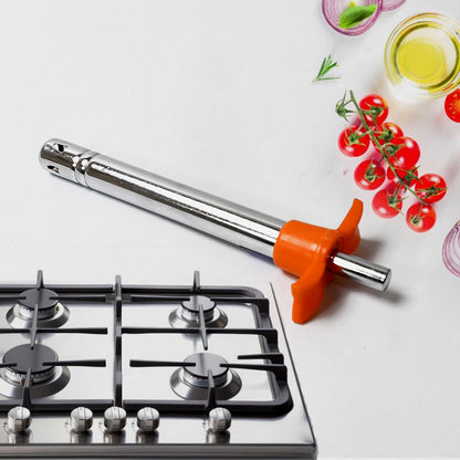 2 In 1 Kitchen Combo Lighter Stainless Steel Durable Gas Lighter With Vegetable Cutter Peeler For Kitchen Steel Gas Lighter (2 Pc Set)