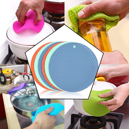 1pc Silicone Hot Mat Used For Breakfast Lunch And Dinner Purposes In Different-different Places.
