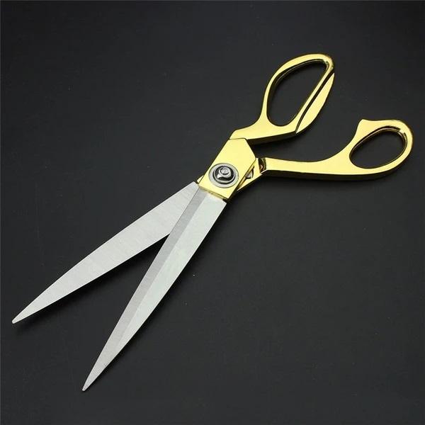 Stainless Steel Tailoring Scissor Sharp Cloth Cutting For Professionals (8.5inch) (Golden)