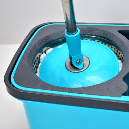 Quick Spin Mop – Plastic Floor Cleaner with Big Bucket & Easy Wheels