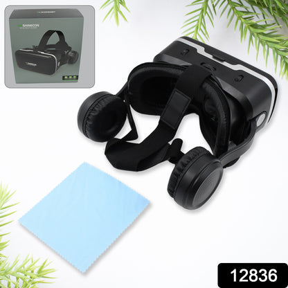 3d Hd Vr Glasses Virtual Reality Goggles Headset For Ios For Android Smartphonevr Goggles-for 3d Vr Movies Video Games With Headphones (1 Pc)