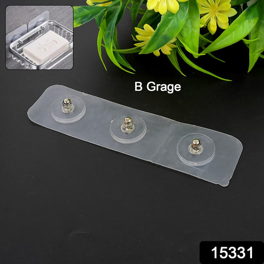 Adhesive Nails Wall Hooks (Screw Sticker  3 Hook  1 Pc  B Grade)