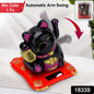 Solar Powered Happy Cat Beautiful With Arm Waves Wealth Cat (1 Pc  Mix Color)